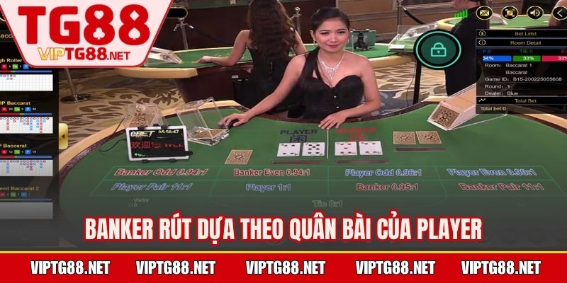Banker rút dựa theo quân bài của Player